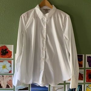 H&M White Button down L